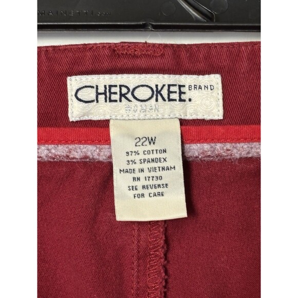 Cherokee Womens Dark Hot Pink / Cherry Red 22W Pants - Picture 7 of 11